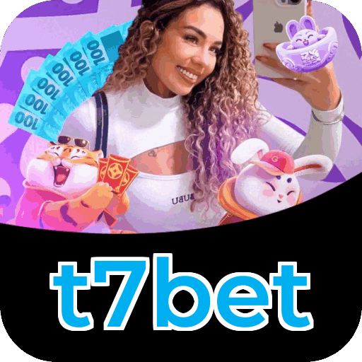 Interface do aplicativo t7bet mostrando jogos disponíveis no iOS e Android